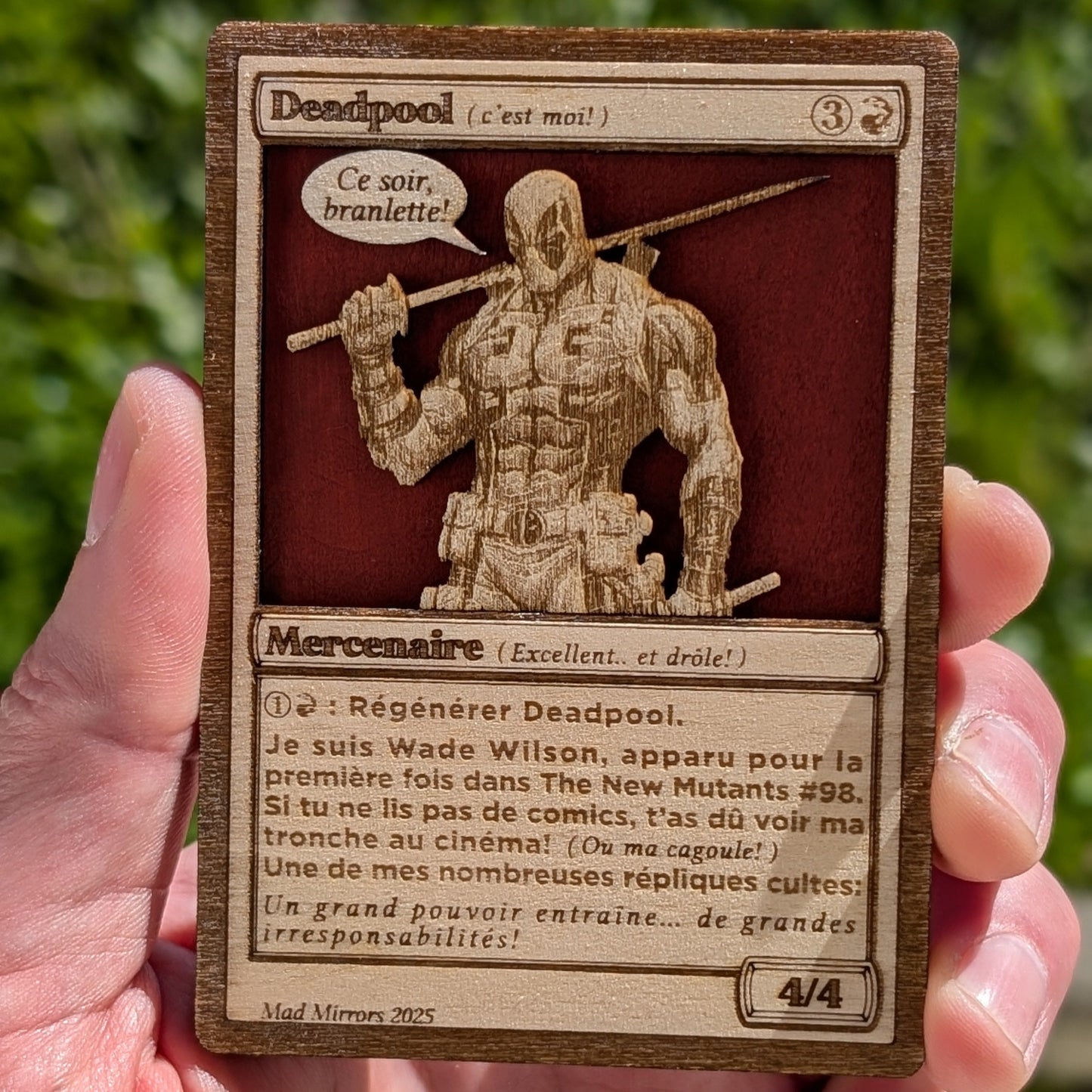 Carte DeadPool en relief! (C'est pas dingue ça?)