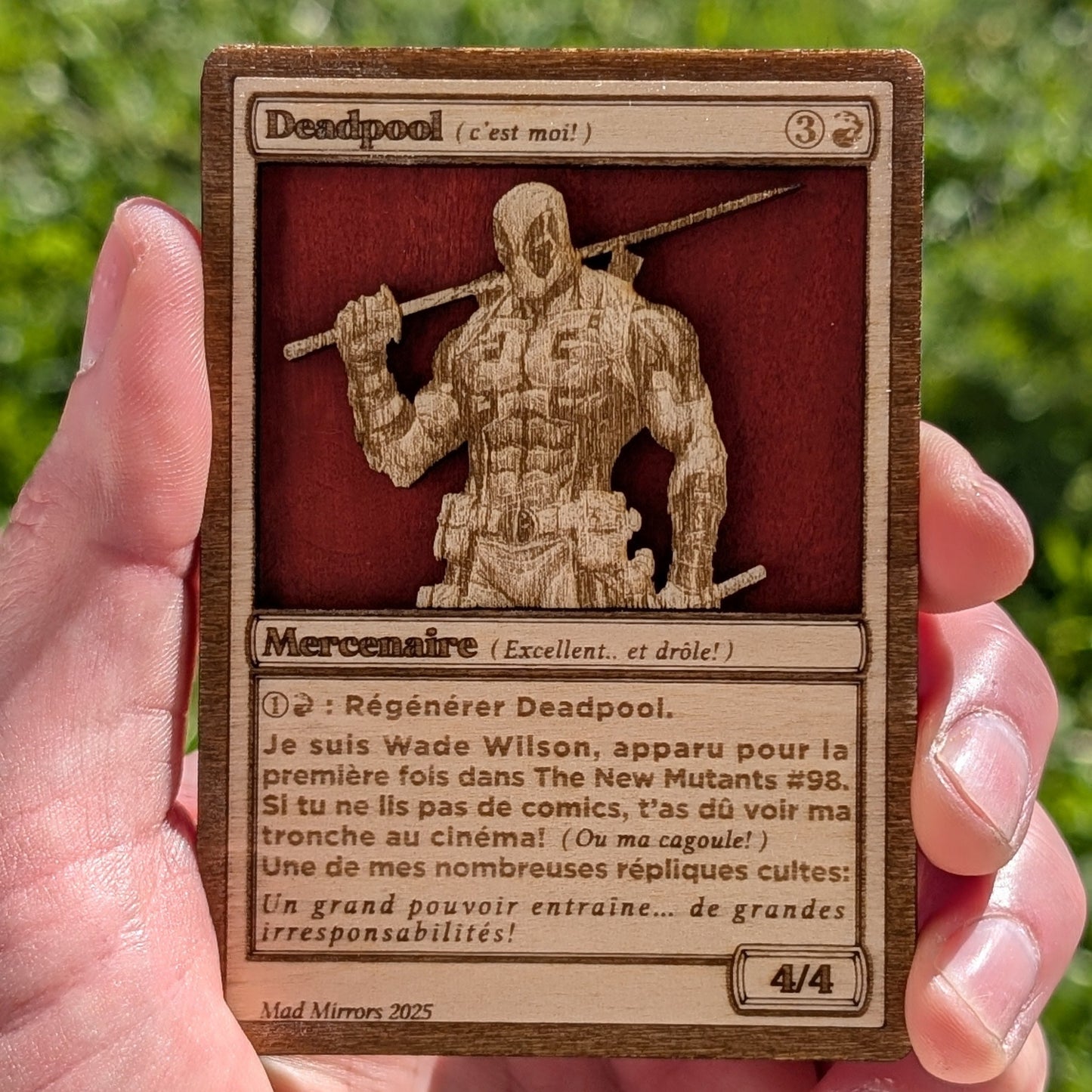 Carte DeadPool en relief! (C'est pas dingue ça?)