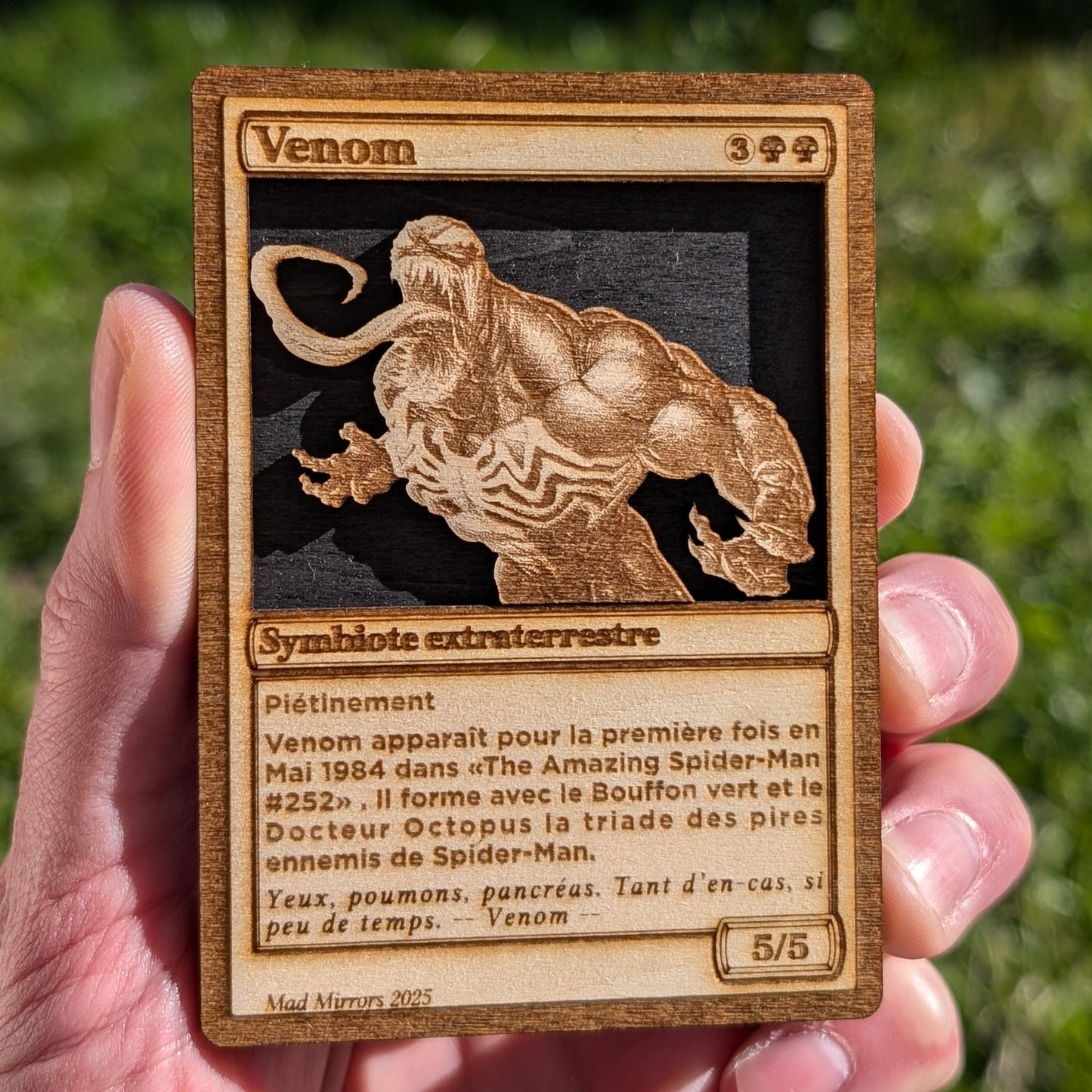 Carte Venom en relief!