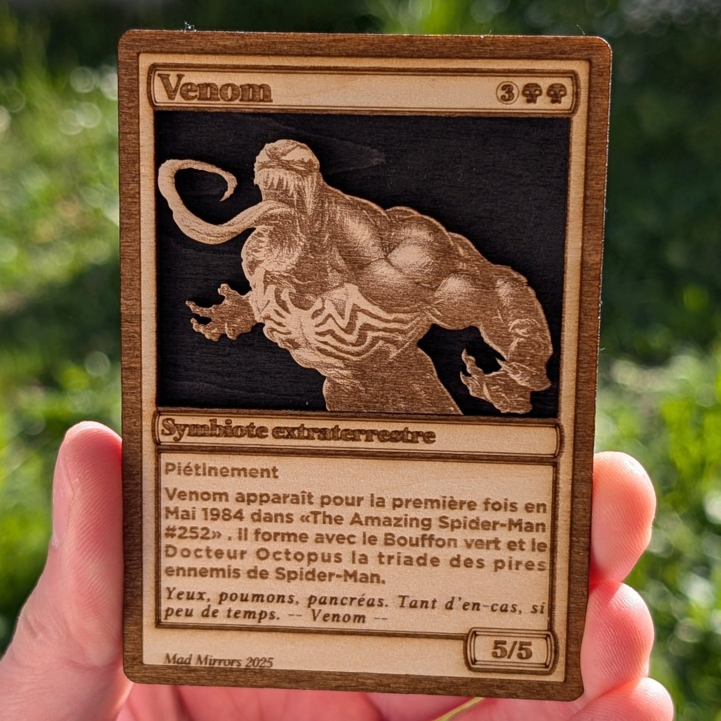 Carte Venom en relief!