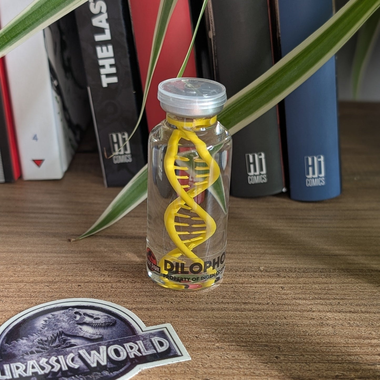 Fiole d'ADN de Dilophosaure Jurassic Park en 30mL.