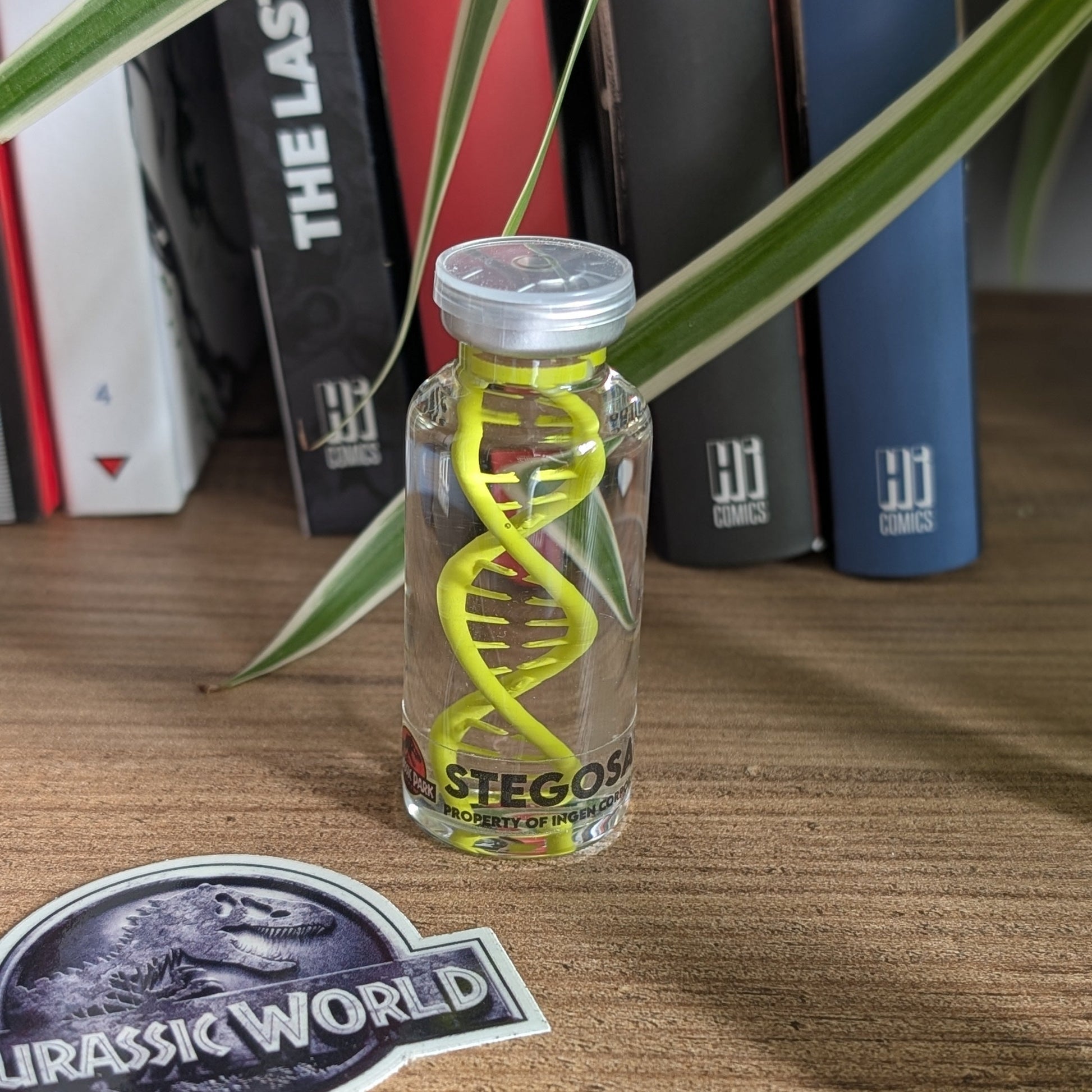 Fiole d'ADN de Stegosaure Jurassic Park en 30mL.