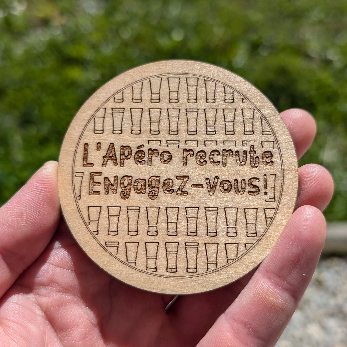 Dessous de verre en bois