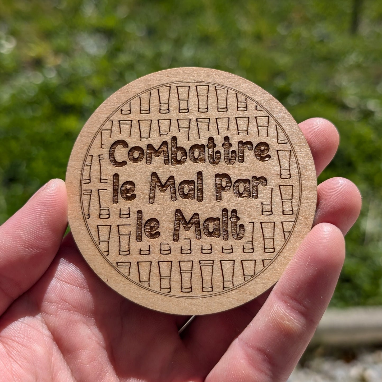 Dessous de tasse en bois