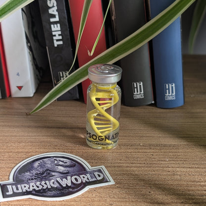 Fiole d'ADN de Compsognathus Jurassic Park en 20mL.