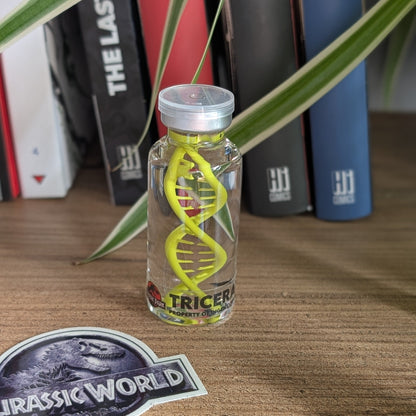 Fiole d'ADN de Triceratops Jurassic Park en 30mL.