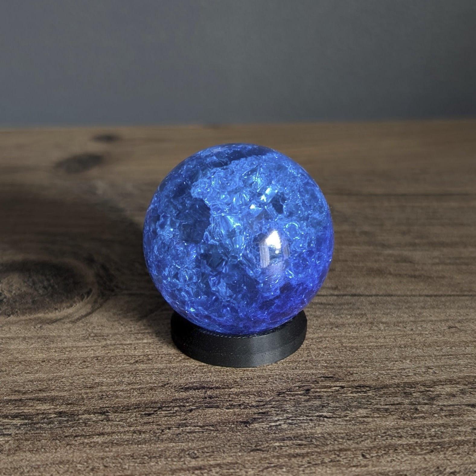 bille en verre craquelé façon matéria Final Fantasy bleue