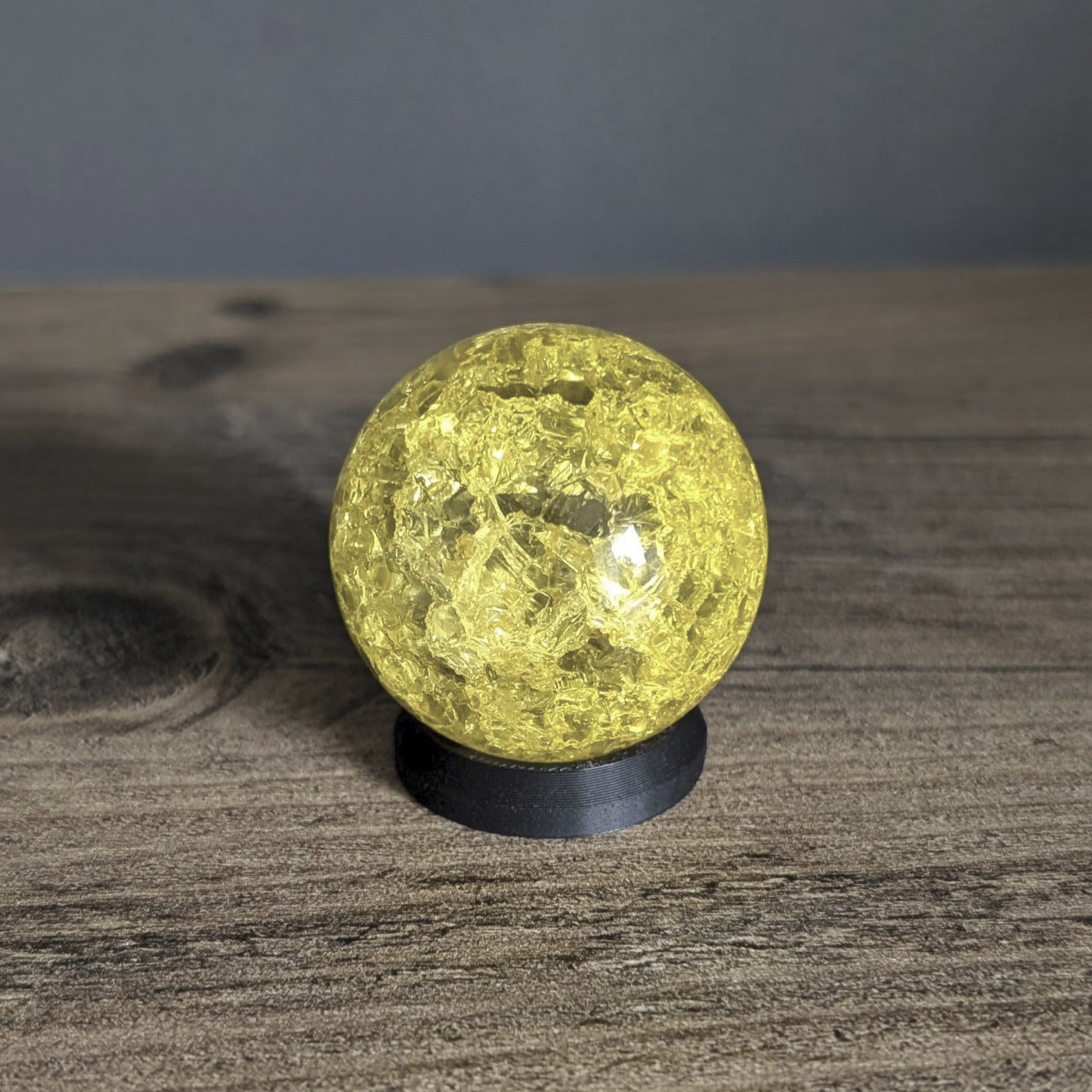 bille en verre craquelé façon matéria Final Fantasy jaune
