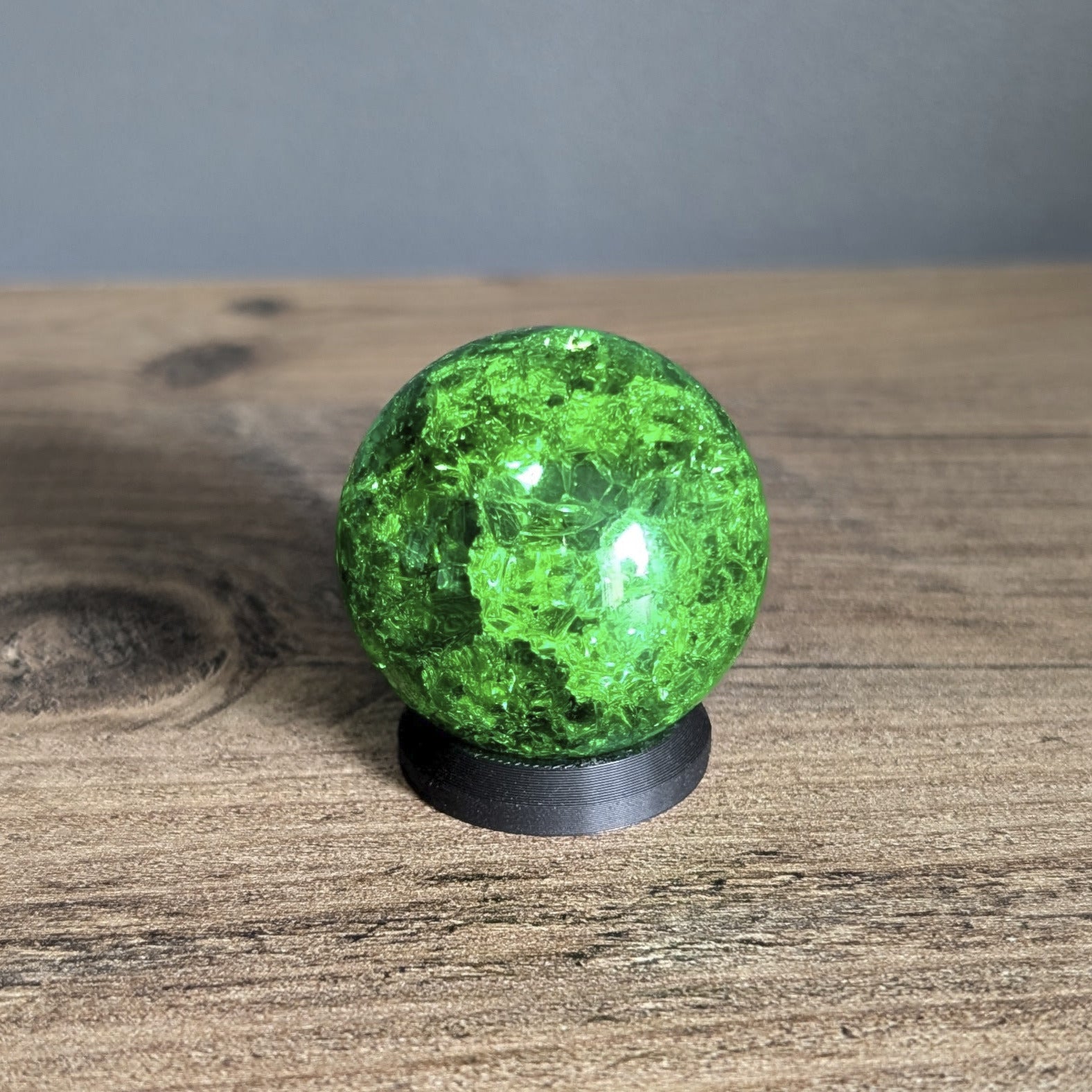 bille en verre craquelé façon matéria Final Fantasy verte